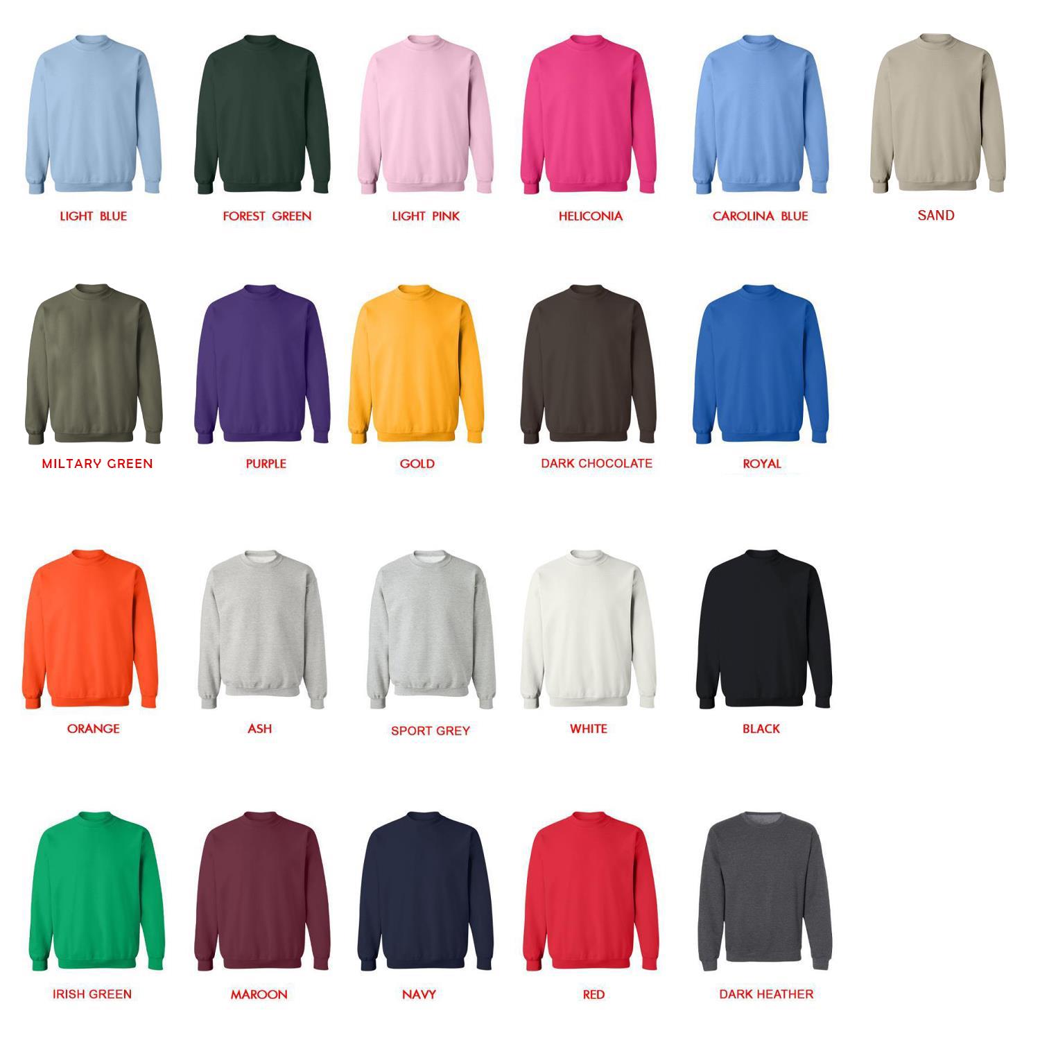 sweatshirt color chart - German Shepherd Shop