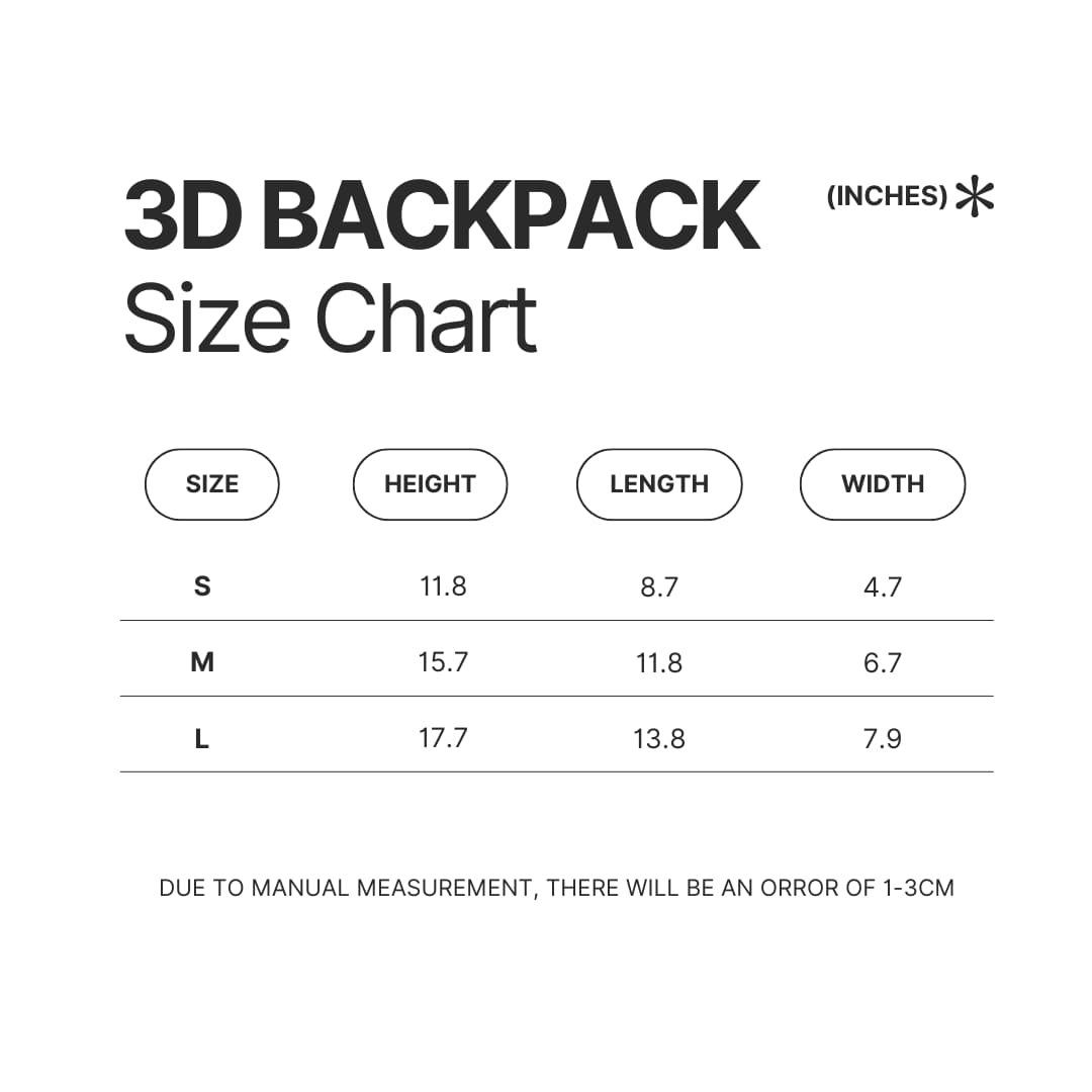3D Backpack Size Chart - German Shepherd Shop
