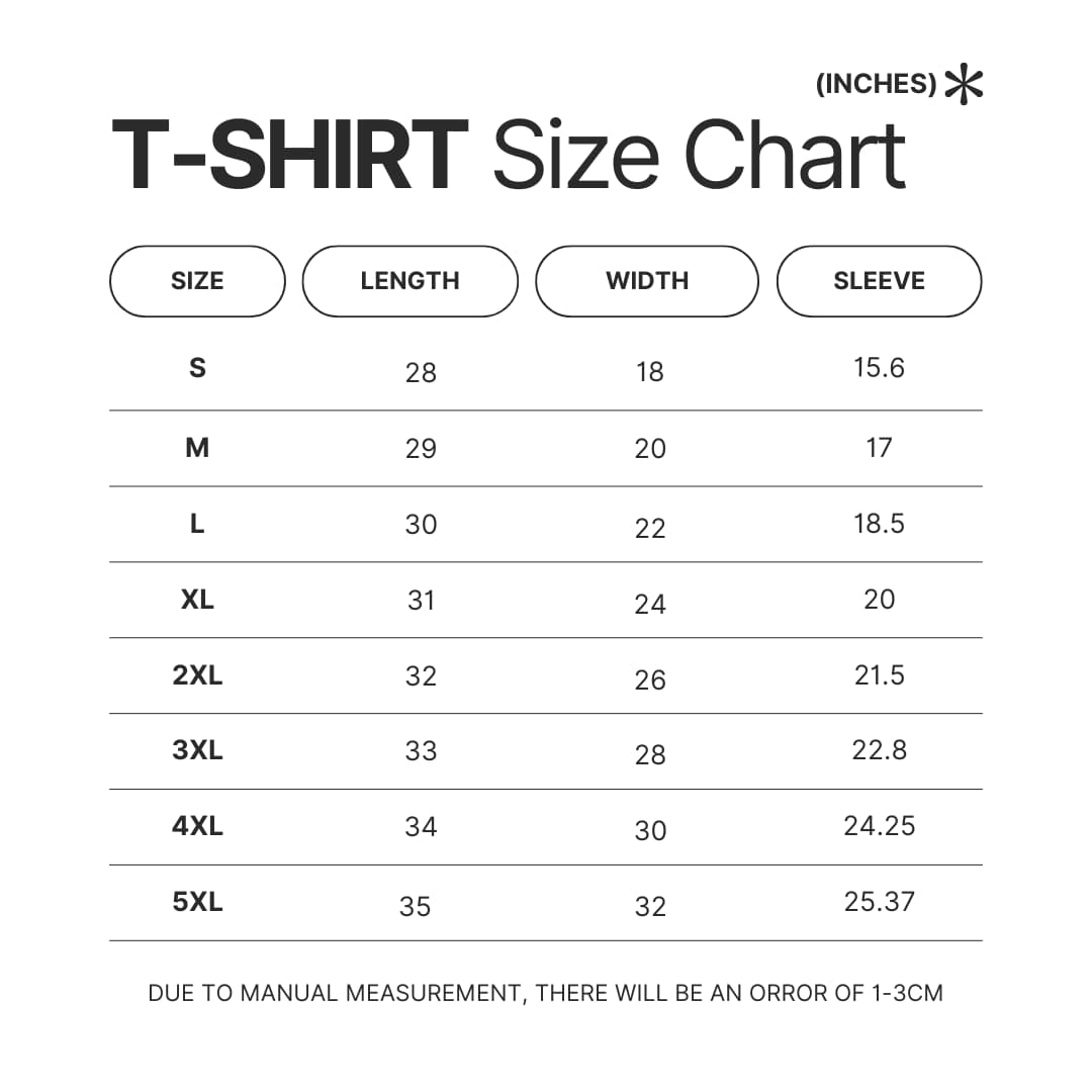 T shirt Size Chart - German Shepherd Shop