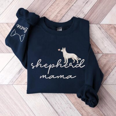 German Shepherd Mama Embroidered Sweatshirt