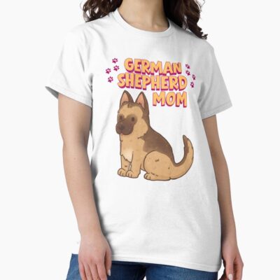 German Shepherd Mum Retro Design T-shirt