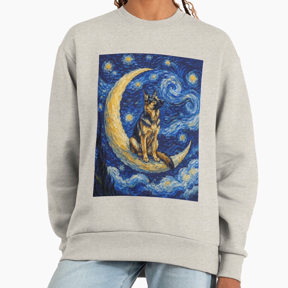 ssrcooversized_sweatshirtwomens_01oatmeal_heatherfrontsquare_productx1000 - German Shepherd Shop
