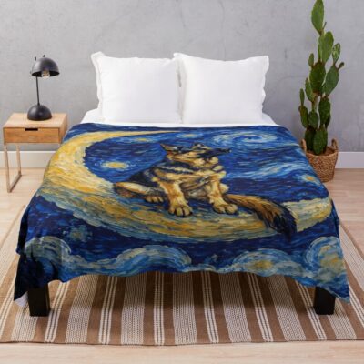 German Shepherd Signature Artwork Throw Blanket