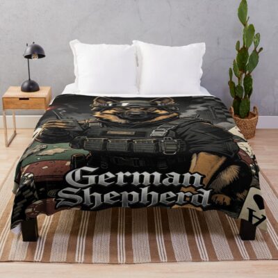 German Shepherd Heritage Design Throw Blanket