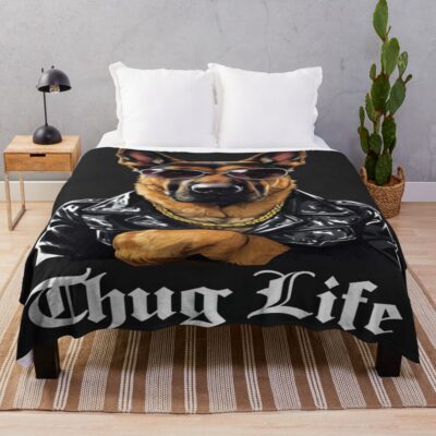 German Shepherd Exclusive Artwork Throw Blanket