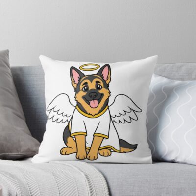 German Shepherd Aesthetic Design Throw Pillow