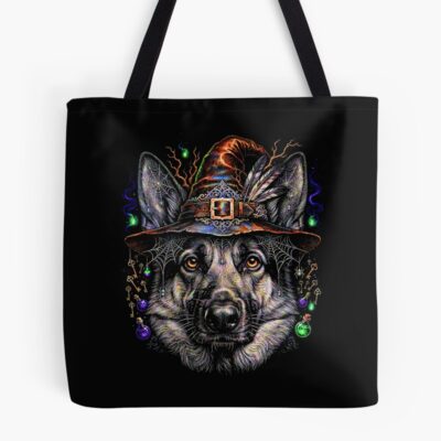 German Shepherd Vintage Illustration Tote Bag